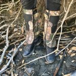 Snake gaiters protect you against snake bite while in the woods